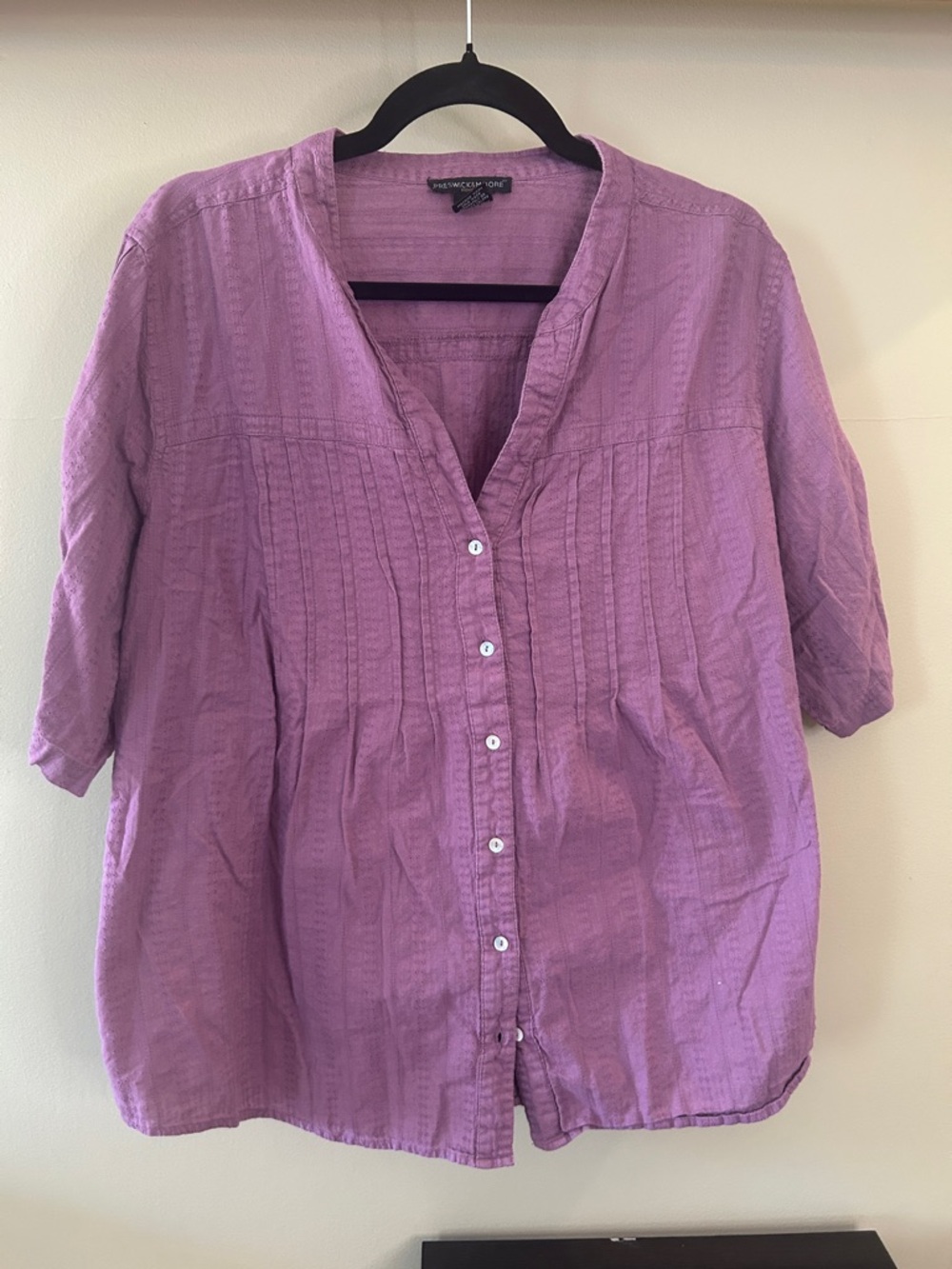 Preswick & Moore Lavender Button-Front Women's Shirt
